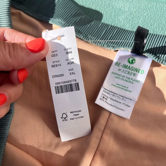 J Crew Ribbed Mini Swim Shorts NWT - Picture 3 of 5